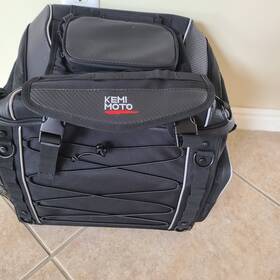 F1801-02101bk Kemimoto Motorcycle Rear Tail Bag Saddle Luggage Storage For Touring Road King Glide