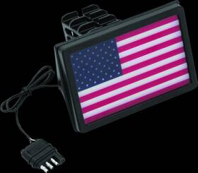 2893 Kuryakyn Fits Freedom Flag Led Hitch Cover - Black