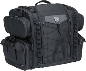 Kur5284 Kuryakyn 5284 Black Textile Momentum Road Warrior Rear Rack Bag For Harley