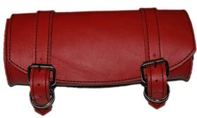 Tb07 La Rosa Design Red Leather Harley Chopper Bobber Rigid Tool Roll