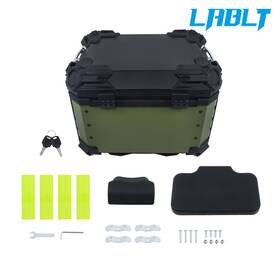Om349380oc Lablt Motorcycle Top Case Trunk Storage Box With Water Resistant 45l