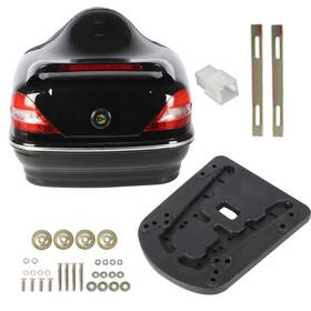 Law130206 Labwork 28l Motorcycle Trunk Case Tail Box Scooter Helmet Luggage Topbox With Light Us