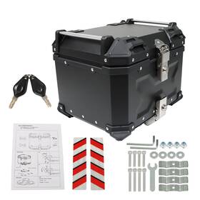 Law185202 Labwork 45l Black Motorcycle Top Case Tail Box Waterproof Luggage Scooter Trunk Storage