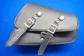 4672146253 Leatherworks Genuine Left Black Side Swingarm Solo Bag Harley Softail 86-23