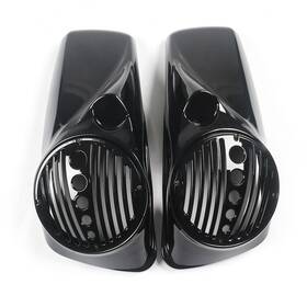 Wb-hl1584-157 Lemon #bwxlm 8 Inch Vivid Black Speaker Lids With Tweeter Port For Harley Touring Models 2014-2023