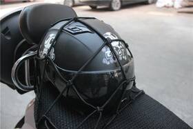 Mym21-0074-cargo Mbj-auto Cargo Net Motorcycle Helmet Mesh Luggage Tie Down Bungee Cord Adjustable Black