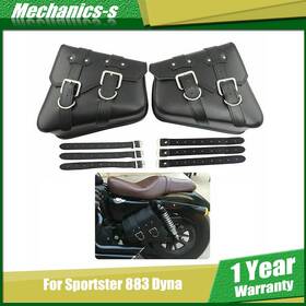 Mechanics-s Mcc182040s For Sportster 883 Dyna Moto Pu Leather Luggage Tool Saddlebag Saddle Bags Black