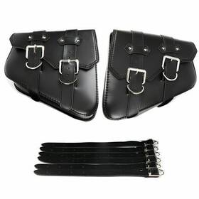 Menbager Mb668230 Motorcycle For Sportster 883 Dyna Pu Leather Luggage Tool Saddlebag Saddle Bags