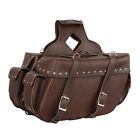 Milwaukee Leather Motorcycle Waterproof Brown Studded Saddlebags For Yamaha Ysacf