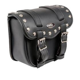 Sh546-misc-sissybar-bag-group Milwaukee Leather Sh546 Small Black Pvc Studded Motorcycle Sissy Bar Bag