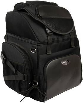Sh689 Milwaukee Leather Performance Black Large Nylon Sissy Bar Bag Back Pack Straps