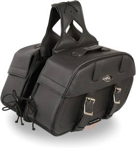 Sh611zb Milwaukee Performance Leather Black Zip-off Pvc Throw Over Rounded Motorcycle