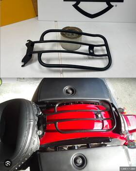 Mwl-175-09-mb Motherwell Fat Boy Deluxe Heritage Luggage Rack 7 Inch With Solo Seat