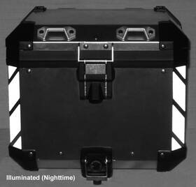 Rk-41b Motoequip Inch Corners Black Reflective Tape Kit For Bmw R1200gs Adventure Trunk