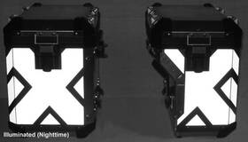 R1200gslc Motoequip Rk-42b Saddlebag X Pattern Black Reflective Tape Kit For Bmw 2014