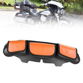 Mc-mba202-og-s4-kd Motor Fit For Harley Street Glide Flhx 2006-2013 3 Pocket Windshield Bag Skull