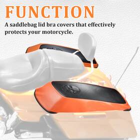 Mc-bxa037-og Motor Part Saddlebag Lid Cover Pu Leather Waterproof Fit For Harley Cvo Street Glide Flhxse