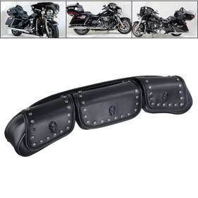 Mc-mba201-bk Motor Part Pu 3 Pocket Windshield Bag Waterproof For Harley Touring Electra Street Glide Us