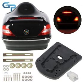 Gre108505 Motorcycle Larger Heavy Duty Trunk Luggage Tour Pack Box Case With Tail Light 28l