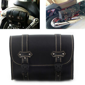 Motorcycle Universal Tool Bag Pu Leather Side Storage Saddle Luggage Pouch