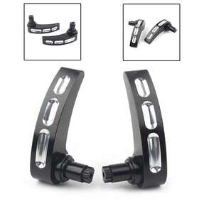 77us Motorshop 211110186267 Cut Saddlebag Lid Lifter Latch Levers For Harley Road Glide 2014-2017 Black Usa