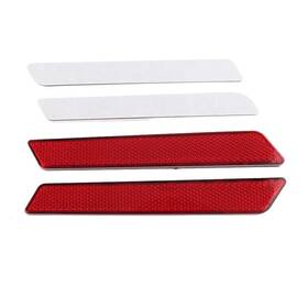 Motorshop168 212500195050 Saddlebag Latch Cover Reflectors Red For Harley Touring Flhr Fltr Flhx 2014-up