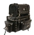 Mp8100s Milwaukee Leather Motorcycle Sissy Bar Touring Luggage Studded Bag Set