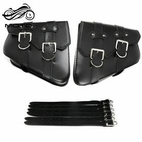 Msp1057023 Munirater Pu Leather Motorcycle Saddle Bags Saddlebag Luggage Bag For Sportster 883 Dyna