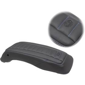 77640sb Mustang Saddlebag Lid Cover - Deluxe Black/sky Blue