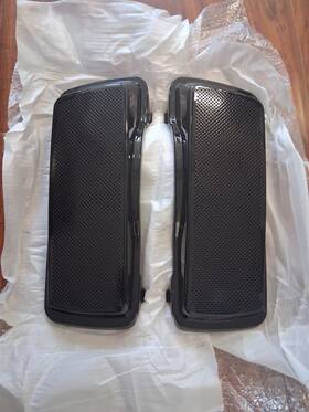 Sp-l-006-2nd Mutazu 2nd Black Dual 6 X 9 Speaker Lids For 94-13 Harley Touring Saddlebags