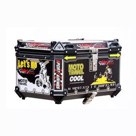 Qj-tb-65l-h70 Mzy Moto #lio 65l Waterproof Motorcycle Luggage Storage Travel Pack Case Trunk Tail Box 17gal