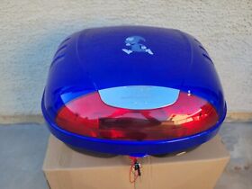 New Large Adlo Detachable Motorcycle Top Case Travel Trunk Vivid Blue