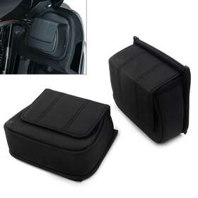 Newyoutube 420018205615 Black Fairing Lower Door Pocket Bags For Harley Touring 96-13 Road Street Glide