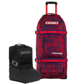 801003.24 Ogio Rig 9800 Pro Chaos Red/blue Gearbag With Boot Bag Offroad Luggage 34x16x15