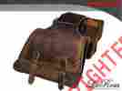 Orsbto06c Universal Sportster Models Harley-davidson Larosa Rustic Brown Leather Throw Over Left Right Saddlebags For Hd Sportsters
