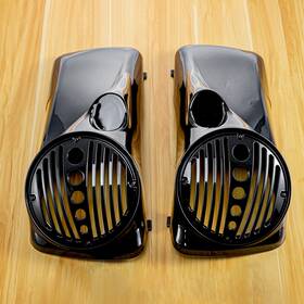 Accb442hlooooo1701zb-1f Oumurs 8ftft Saddlebag Speakers Lids For Harley 1994-2013 Street Road Glide Vivid Black