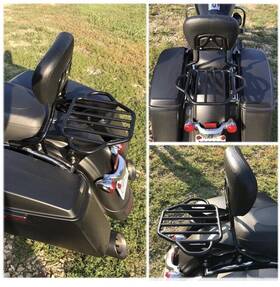 Dr-hl008020-ch-a Oumurs Detachable 2-up Luggage Rack For Harley Touring Road King Street Glide 09-22 18