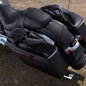 Drsb442hlooo29ooo1zb Oumurs Vivid Black 8ftft Saddlebag Speaker Lids For Harley Street/road King Glide 2014-up