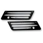 03554 Pair Covers Arlen Ness Cut - Black Saddlebag Deep Latch Dresser