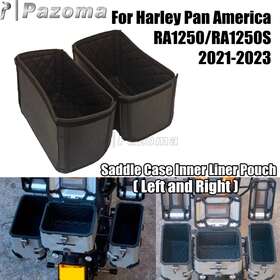 B-4564-bk Pazoma Universal For Harley Ra S Luggage Saddlebag Box Pu Leather Inner Liner Pouch Set