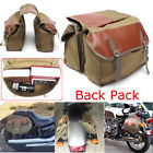Peg9673873 Unbranded Motorcycle Saddle Bag Luggage Leather Canvas Bike 6927449483406
