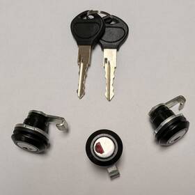 Z30-104 Pirate Mfg 3pc Luggage Barrel Lock Set With 2 Keys Universal Replacement Latch