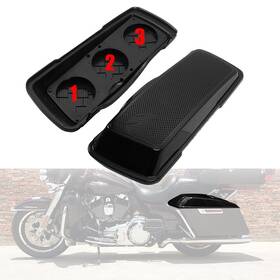 Wb-hl1584-006 Protek #bwxpkyimo 5 Inch Saddlebag Triple Speaker Lids For Harley Touring Bagger New 1993 - 2013