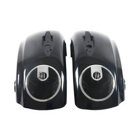 Wb-hl1584-013 Protek #pay-49 Black Saddlebag Lids And 6.5ftft Audio Cutouts Fit For Indian Roadmaster 2015-2024