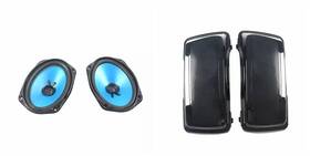 Wb-hl1584-099s Protek #pkyimo4.140 Saddlebag Lids With 6 Inch X9 Dual Speaker Fit For Harley Touring Electra Glide 94-13