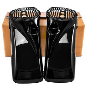Wb-hl1584-158 Protek #pkth02 Vivid 8 Inch Speaker Lids With Tweeter Port Fits Harley 1994-2013 Touring Road Glide
