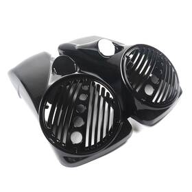 Wb-hl1584-158 Protek #pkwbhlyimo88 8 Inch Speaker Lids With Tweeter Port For 1994 - 2013 Harley Touring Hard Saddlebags