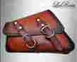 Prsbl01lrd Sportster Harley Davidson Harley-davidson 2004-2016 La Rosa Vintage Shedron Leather Left Solo Saddle Bag