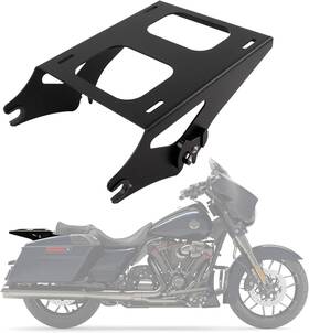 Lr0102ba Psler Black Two Up Mount Luggage Rack For Harley Touring Tour Pak Pack 2014-2024