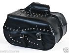 Pv-4068 Dealer Leather Big Motorcycle Saddlebag Set Water Proof With Studs